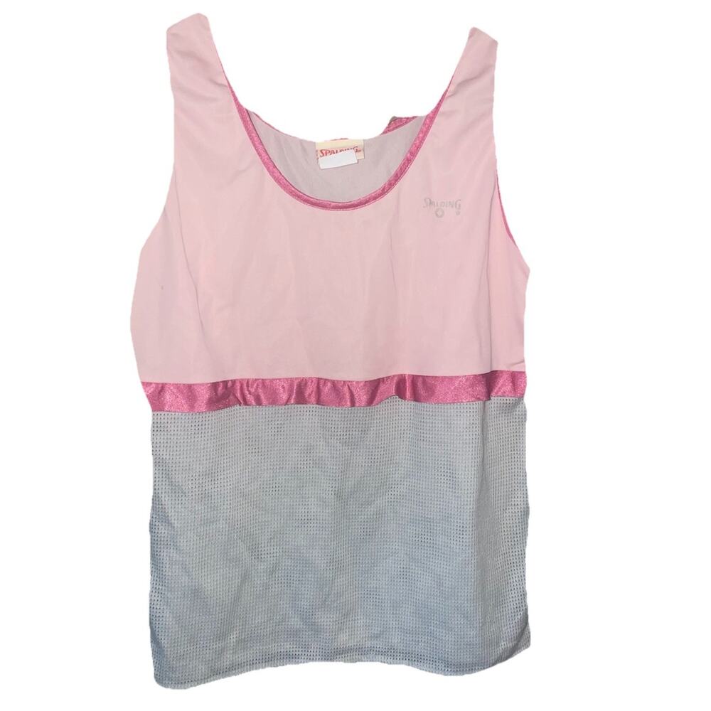 Vintage Spalding Women’s Tennis Sport Dri Fit Tank Top Sz Large